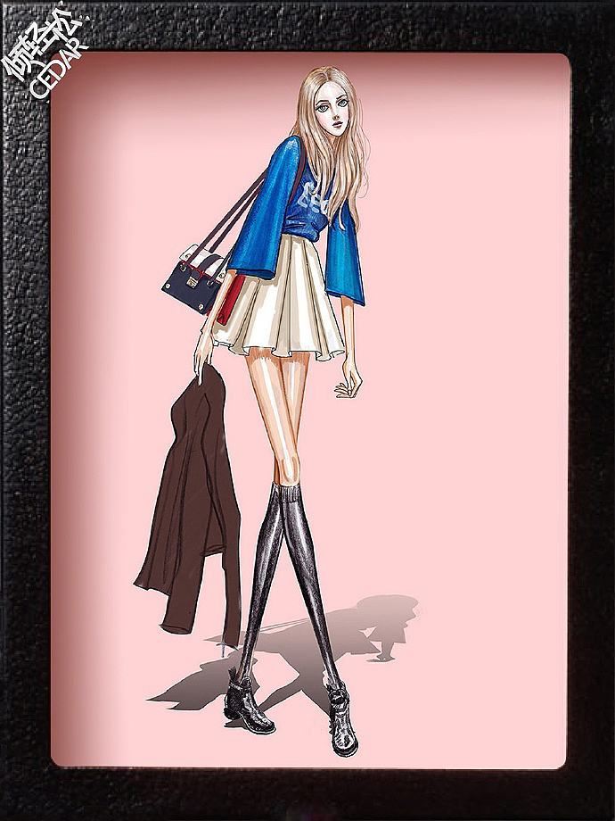 服装插画（图ZMzE0ODcxMTY=） - 休闲/流行服饰 - 站酷设计师倾轻松原创素材 - 站酷ZCOOL