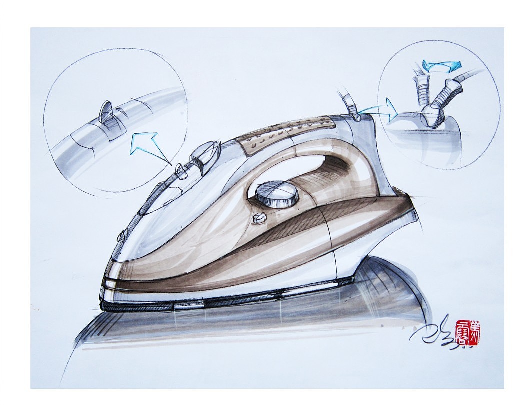 产品手绘步鄹图~~马赛作品