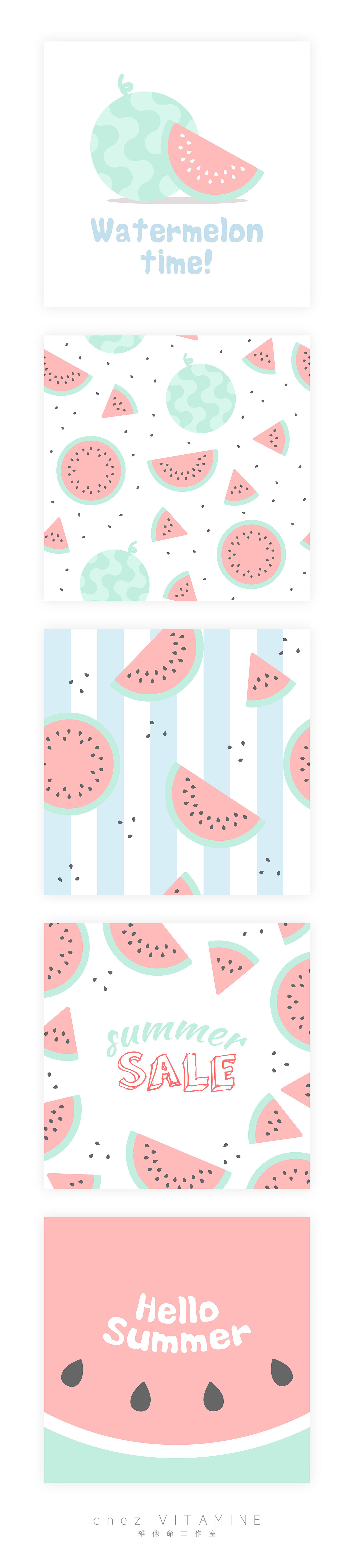 西瓜插画（图ZMTM0NzEzOTc2） - 艺术插画 - 站酷设计师维他Yung原创素材 - 站酷ZCOOL