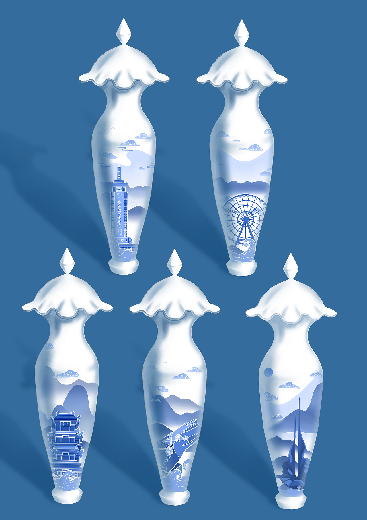 青花瓷文创口红礼盒包装设计（图ZMjU2MzY2NTY0） - 包装 - 站酷设计师十三点日出原创素材 - 站酷ZCOOL