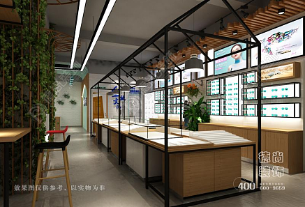 河北邯郸200㎡眼镜店装修案例,眼镜店设计效果图