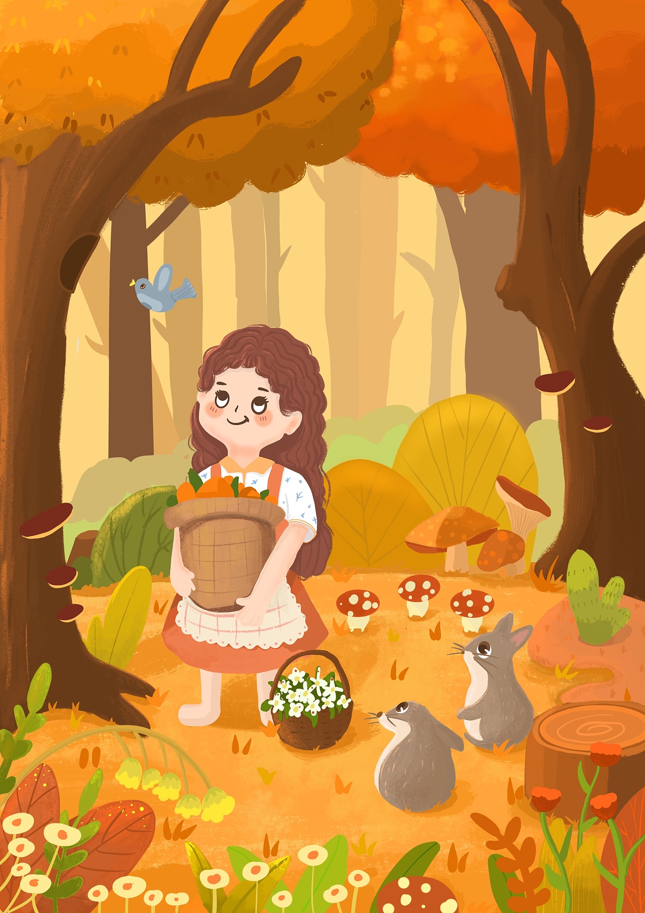 喜爱的季节(秋季),希望能快点到来|插画|儿童插画|爱笑的肥波 - 原创