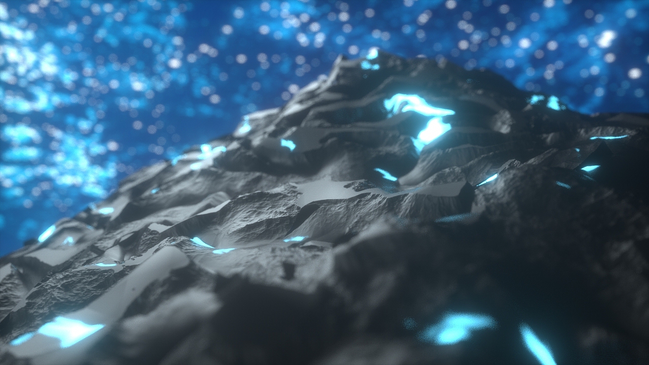 c4d oc渲染 石头 石块 材质练习 附工程文件