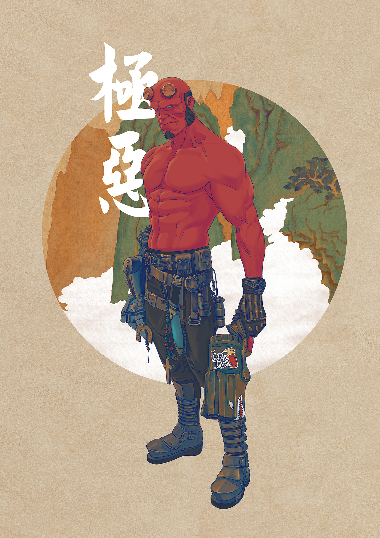 极恶-地狱男爵（图ZMzM1MTAyODg=） - 创作习作 - 站酷设计师画画的金阳原创素材 - 站酷ZCOOL