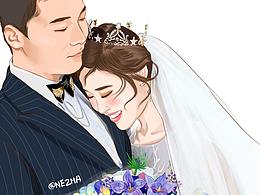婚纱手绘