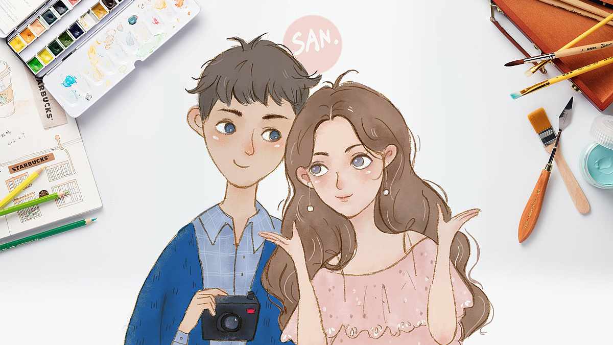 果汁女孩-一些板绘涂鸦作品小结（图ZMTY0ODI3MTEy） - 儿童插画 - 站酷设计师葱喵san原创素材 - 站酷ZCOOL