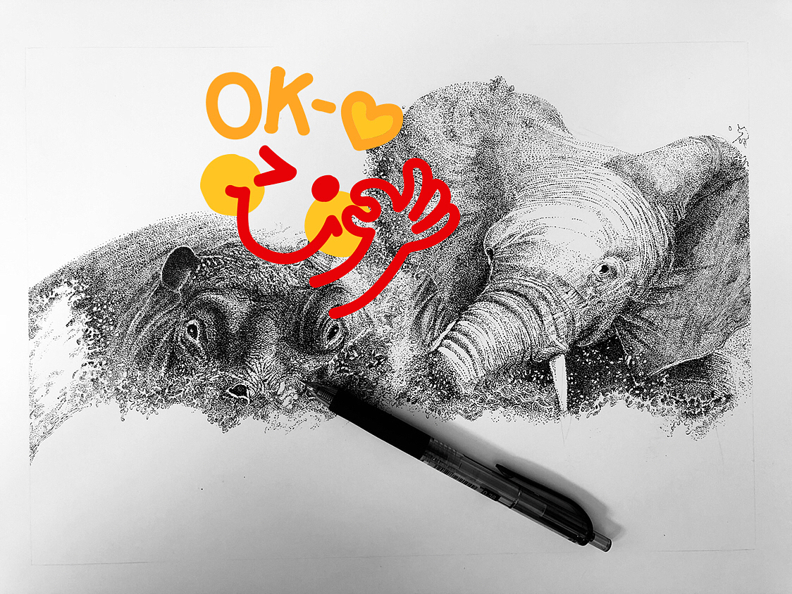 黑白画 半临摹