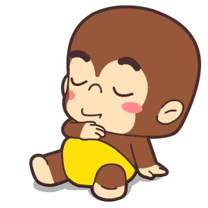 宝宝猴稚气表情