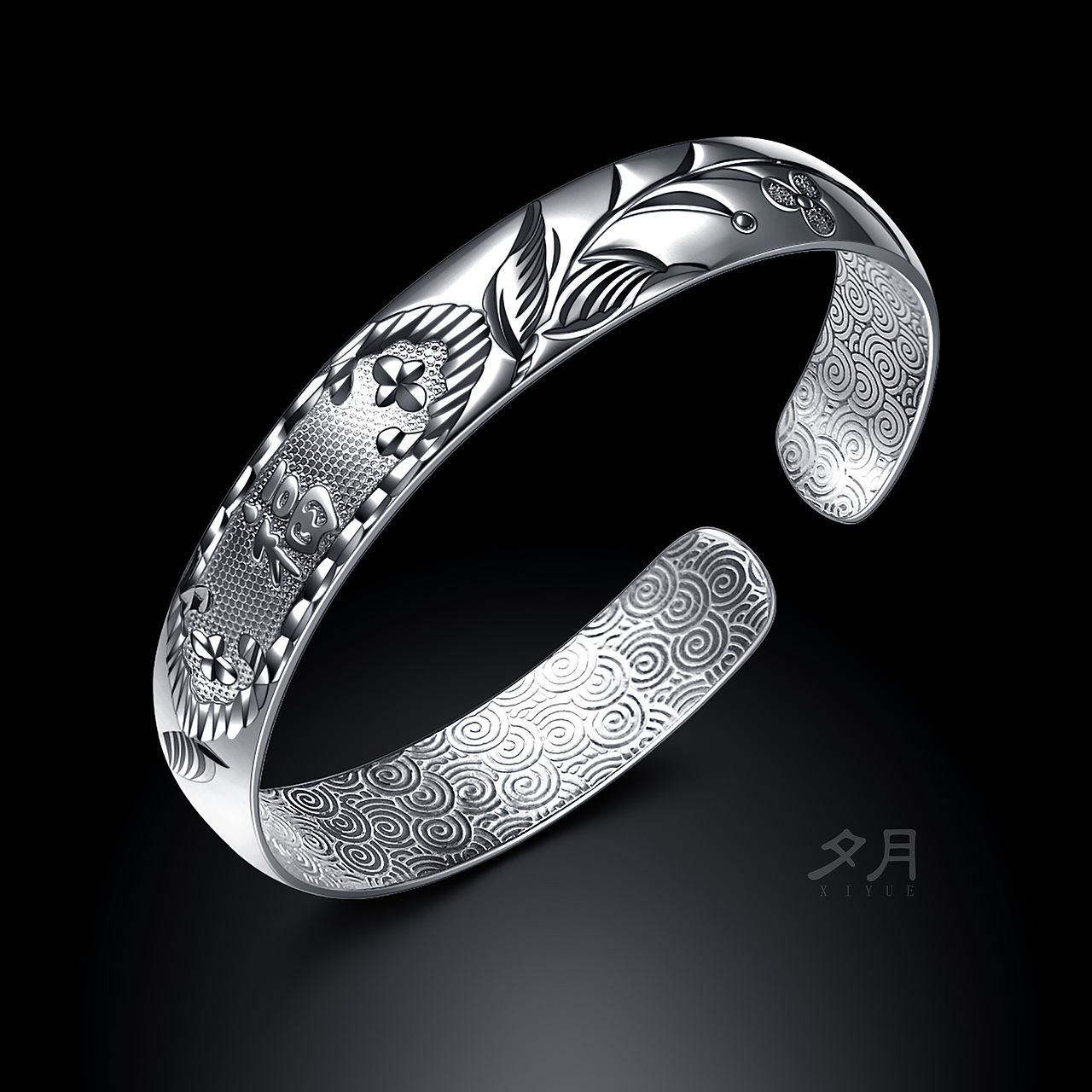 【珠宝修图】修图师难缠的对手 ——银手镯和银锁