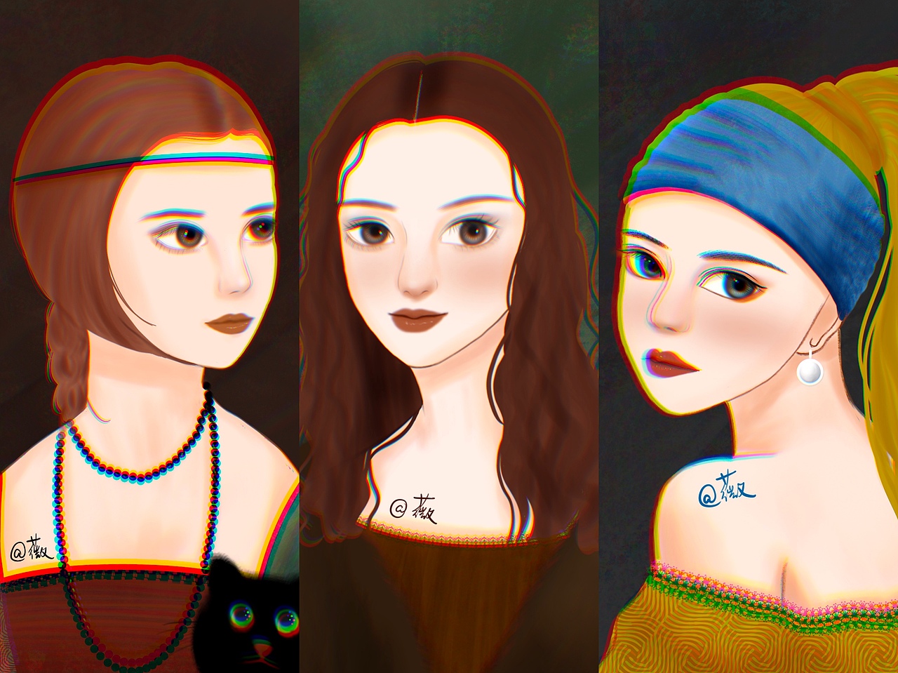 世界名画插画练习