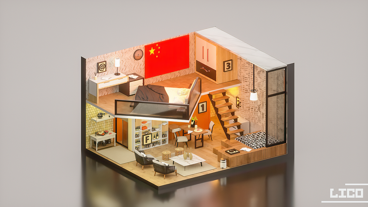 C4D-小场景&动效练习（图ZMTgwNDAzOTA0） - 其他三维 - 站酷设计师LilColor原创素材 - 站酷ZCOOL