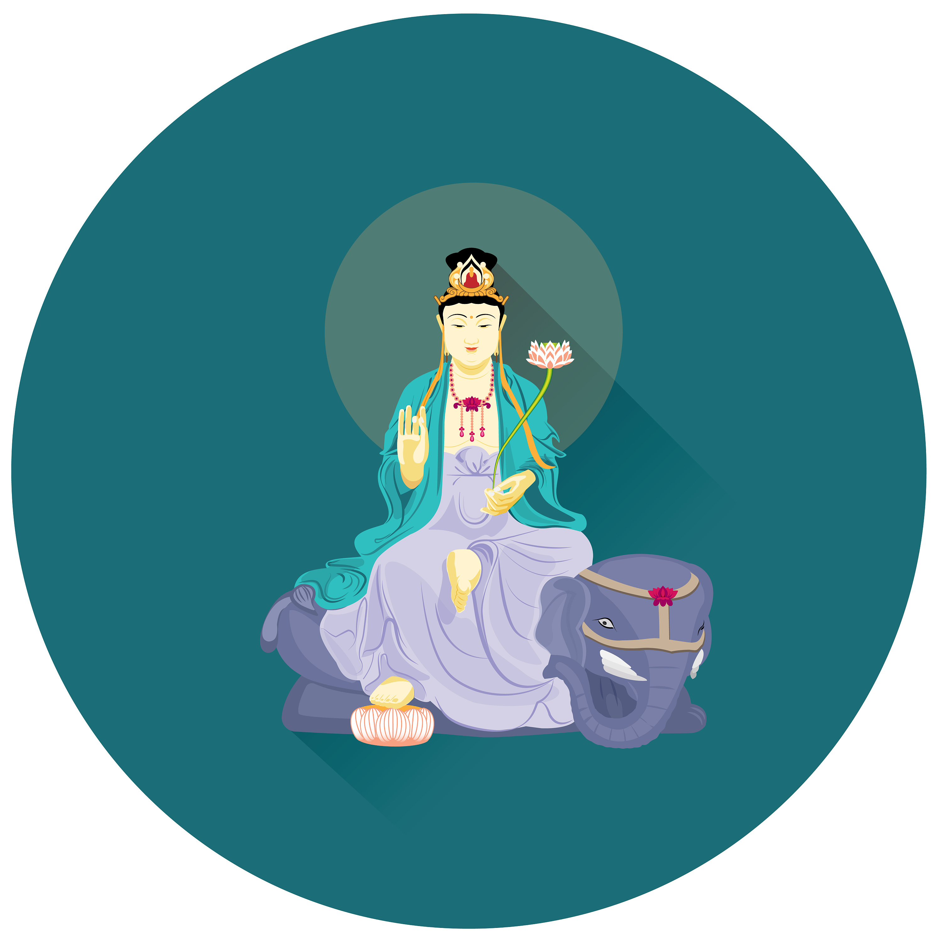 万物三千佛像系列(一)|插画|艺术插画|北京三千 - 原创作品 - 站酷