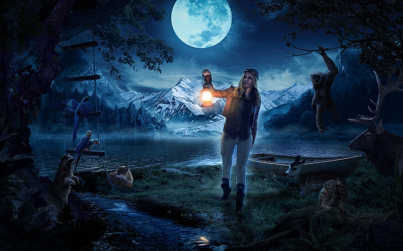 夜景合成练习（图ZMjY0OTY3NTYw） - 海报 - 站酷设计师恍然若梦zxl原创素材 - 站酷ZCOOL