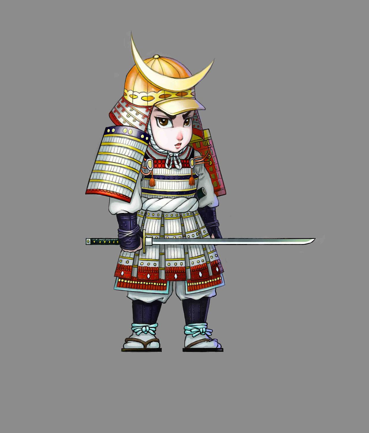 一个q版的小武士