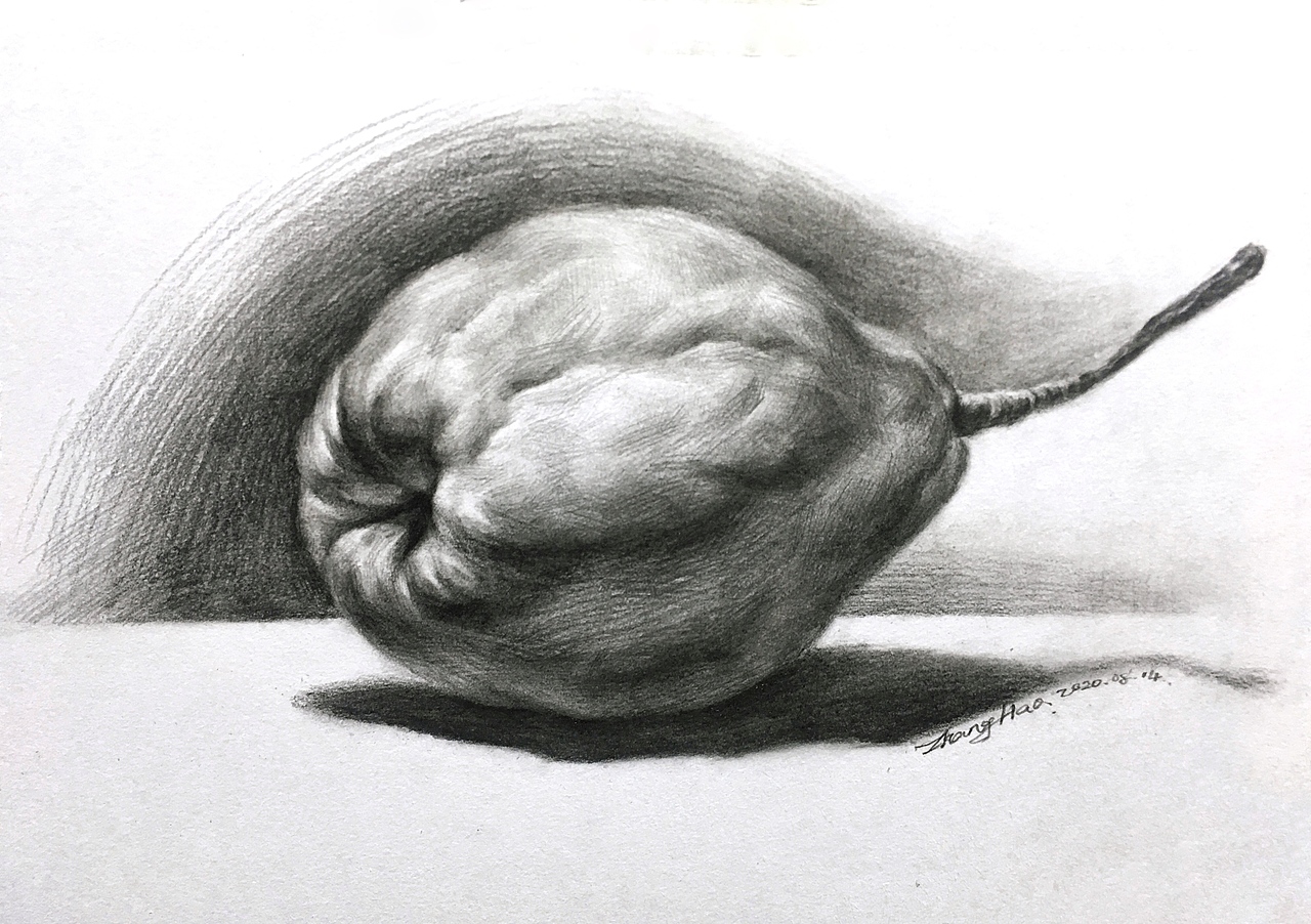 素描静物梨