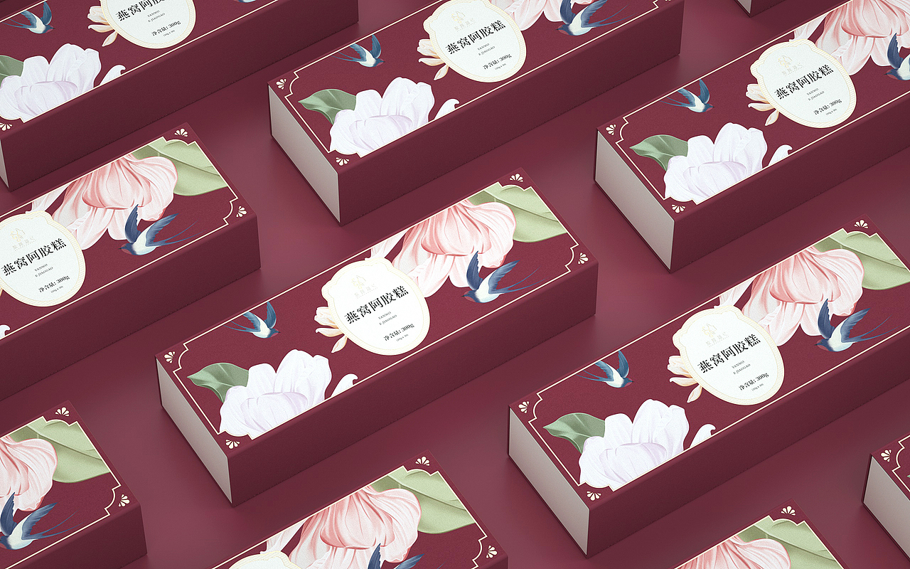 《燕窝阿胶糕》品牌包装设计 阿胶燕窝包装 食品包装（图ZMjAxNTA4MjU2） - 包装 - 站酷设计师我叫小吉他原创素材 - 站酷ZCOOL