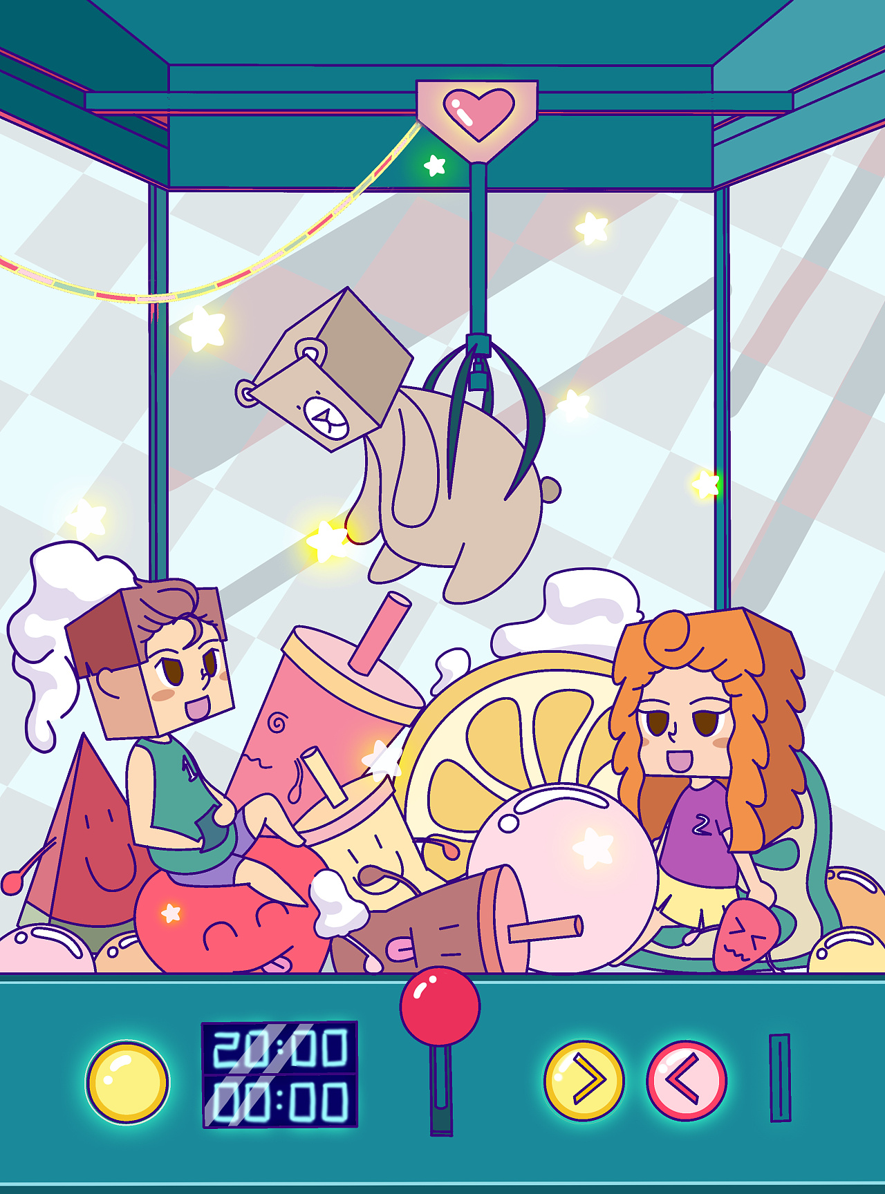 欢乐娃娃机|插画|其他插画|艾叶粄 - 原创作品 - 站酷 (zcool)