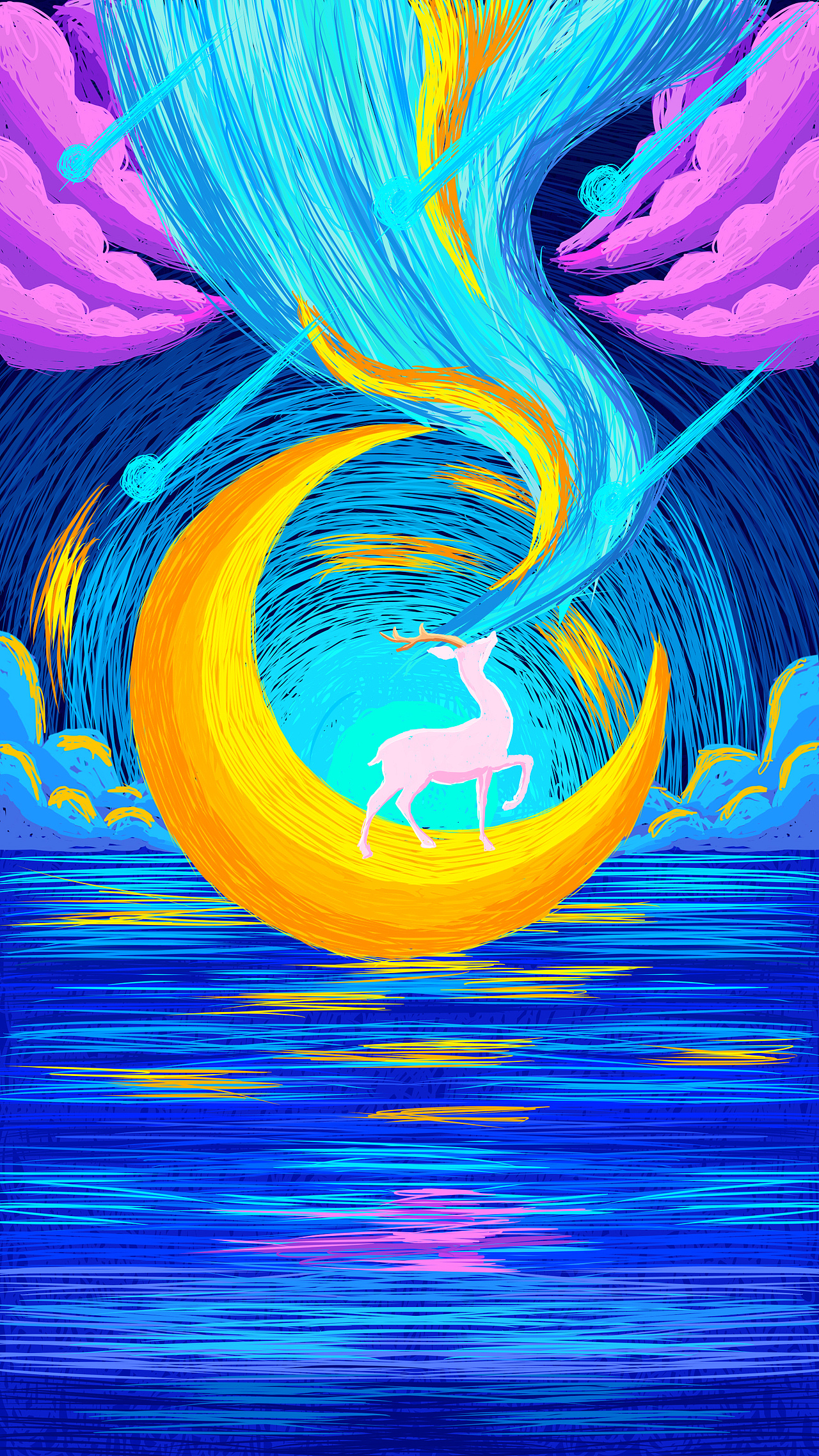 乘风破浪与一路（鹿）有梦（图ZMjY1MzU1OTAw） - 海报 - 站酷设计师游酷原创素材 - 站酷ZCOOL