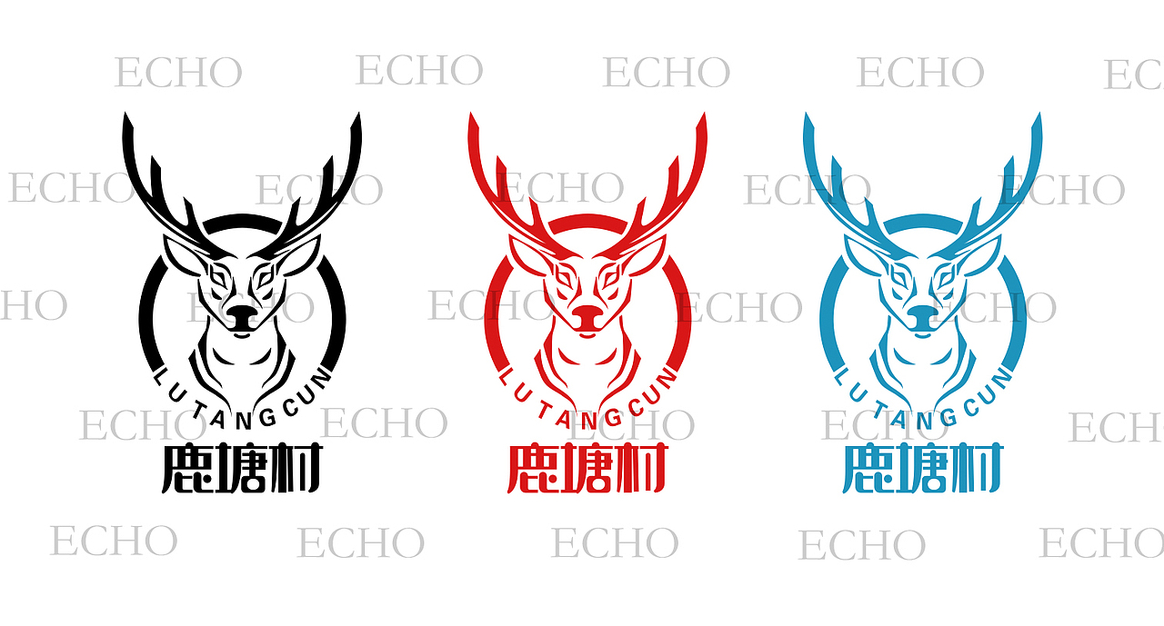 鹿塘村,一款酒品包装的logo设计