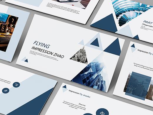 三角形商务风通用PPT模板