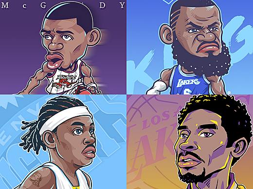 整理一部分今年画的NBAQ版类插画