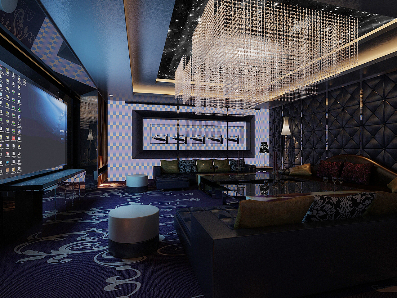 高档ktv装饰效果|空间|家装设计|殷博原_原创作品-站酷zcool