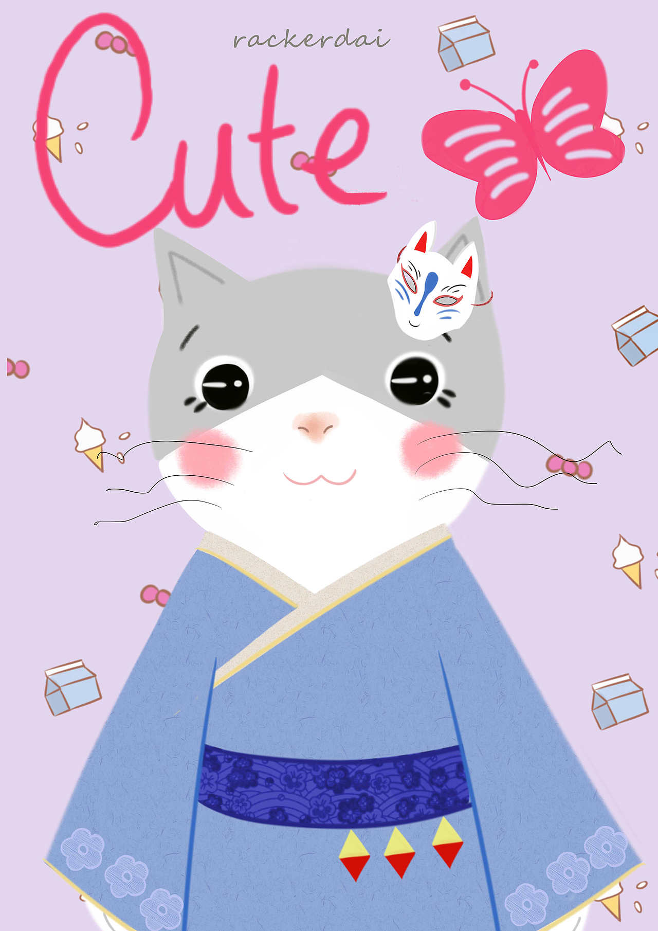 猫咪（图ZMTI2MDc0NjQ4） - 艺术插画 - 站酷设计师你们家呆原创素材 - 站酷ZCOOL