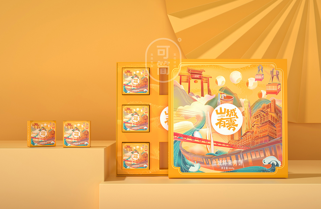 可简×山城有雾｜良辰月·喜中秋(包装设计)（图ZMjI3NzE4ODI4） - 包装 - 站酷设计师大虎Tiger原创素材 - 站酷ZCOOL