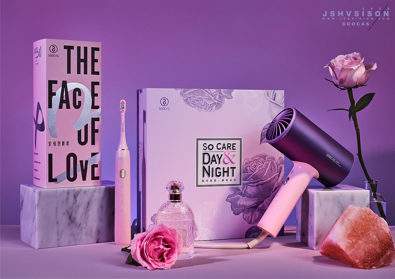 素士女王节吹风机系列产品海报拍摄（图ZMjAwODQ1OTgw） - 人像摄影 - 站酷设计师锦上花视觉原创素材 - 站酷ZCOOL