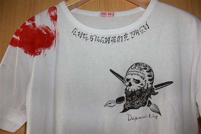 丙烯-手繪T裇（圖ZMjI3Mjc2OTI=） - 其他手工藝 - 站酷設(shè)計師ABU一GD原創(chuàng)素材 - 站酷ZCOOL