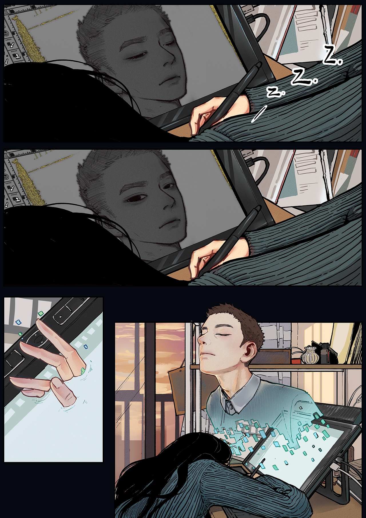 白日梦（图ZMTQzOTY1NzI4） - 短篇/格漫 - 站酷设计师空二KONGER原创素材 - 站酷ZCOOL