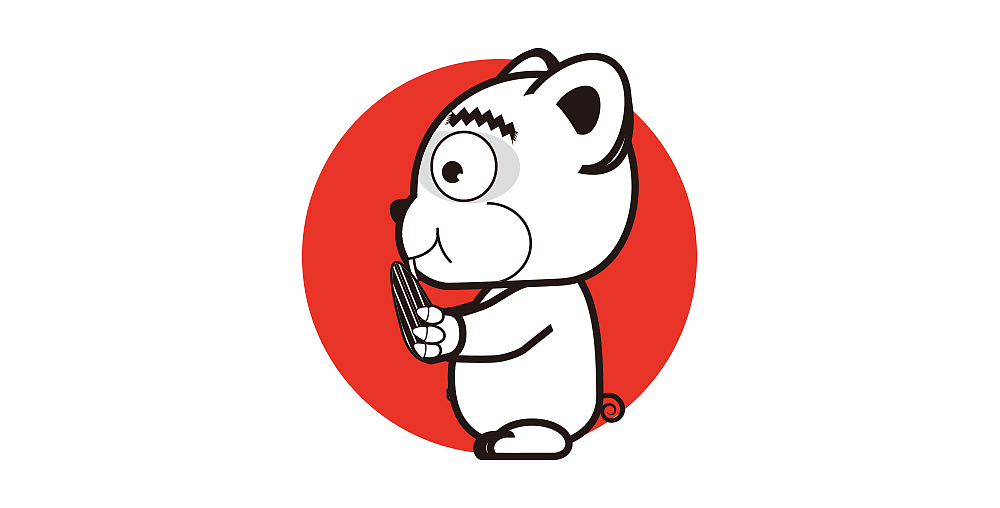 仓鼠形象IP设计 四视图
