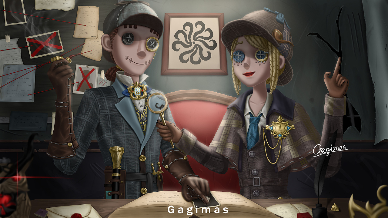 推理先生x真相小姐|插画|创作习作|gagimas - 原创作品 - 站酷 (zcool