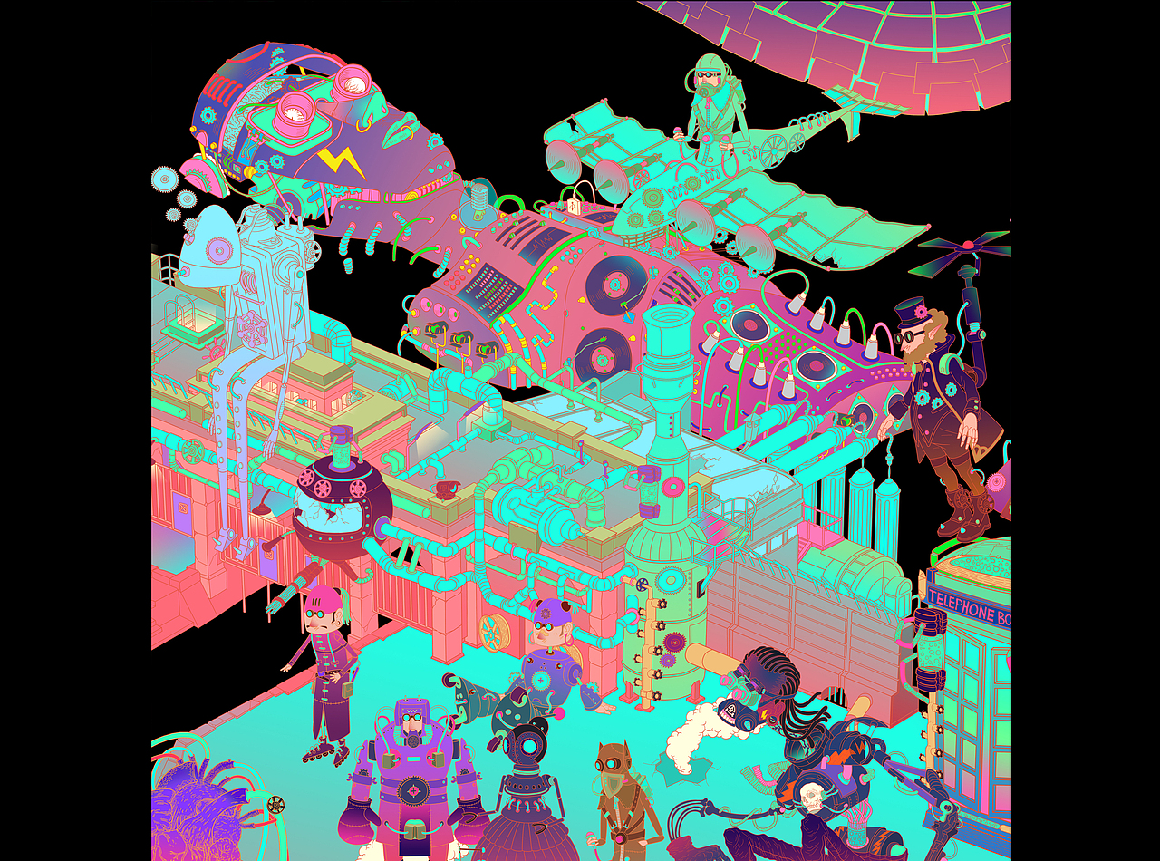 Steampunk world（图ZNDc1ODI4Mjg=） - 新锐潮流插画 - 站酷设计师John_k原创素材 - 站酷ZCOOL