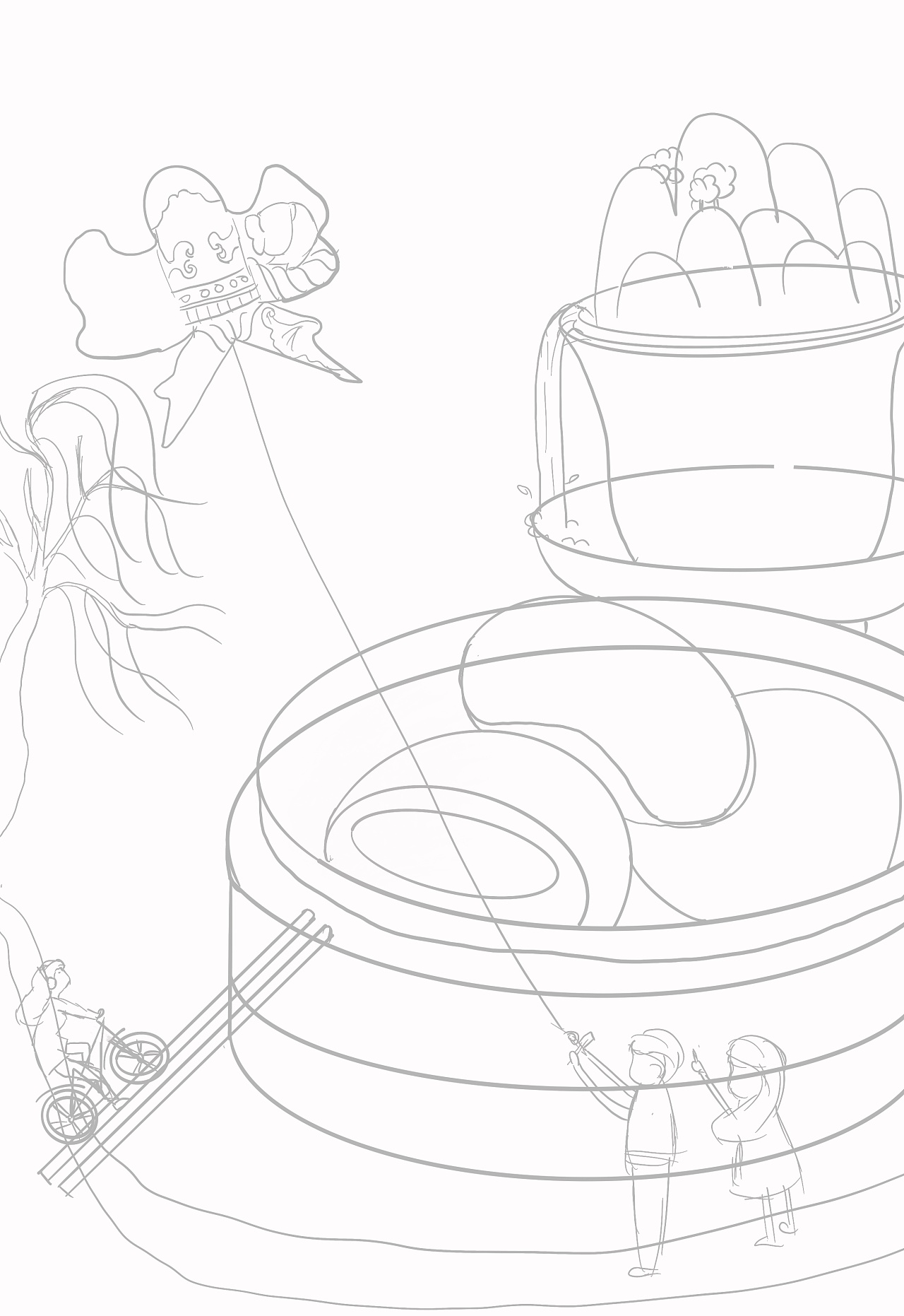 清明节手绘海报