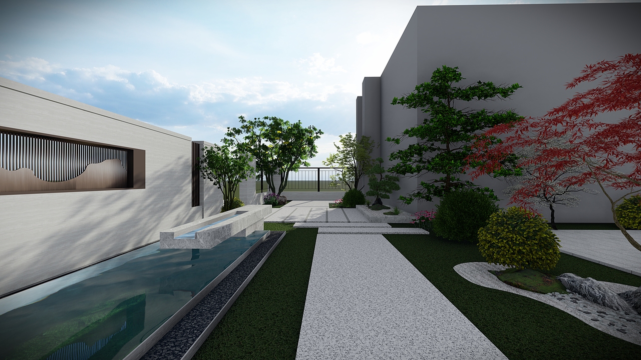 现代庭院设计（图ZMjYxMTA0NzI0） - 景观设计 - 站酷设计师杂木之亭原创素材 - 站酷ZCOOL