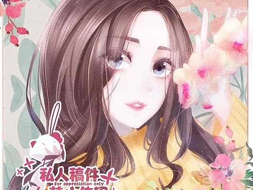 女孩厚涂頭像春天（個人主頁-ZNDQ1ODkzMDg=） - 商業(yè)插畫 - 站酷設(shè)計師貓娘君原創(chuàng)素材 - 站酷ZCOOL
