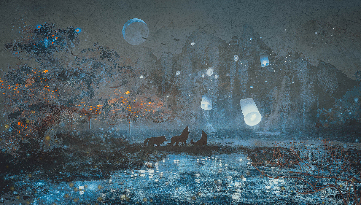 氛围练习——灵异氛围|插画|创作习作|夭夭殿_原创作品-站酷zcool