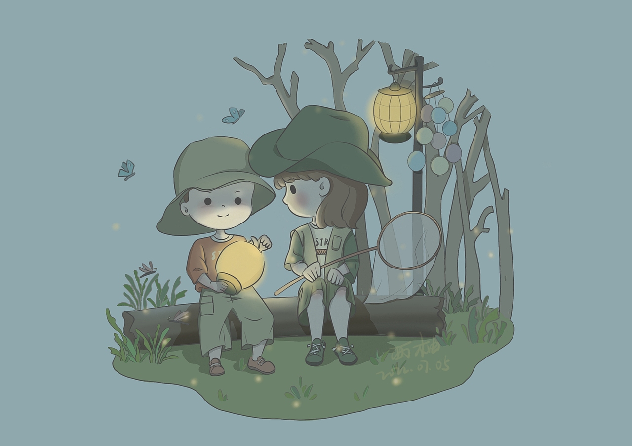 玩水、露营、户外小场景（图ZMzA3NjgyNDgw） - 商业插画 - 站酷设计师练练不忘原创素材 - 站酷ZCOOL