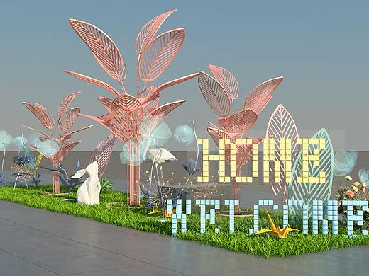 美陈 房产交付草坪造景