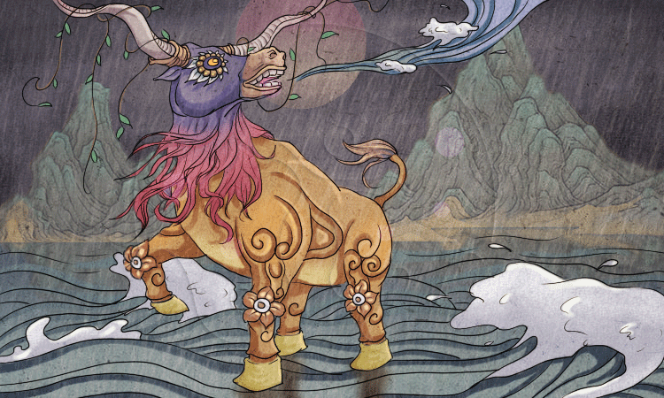 神兽与怪兽（图ZMTI1NTMzNDQ0） - 儿童插画 - 站酷设计师跳动的小丑鱼原创素材 - 站酷ZCOOL