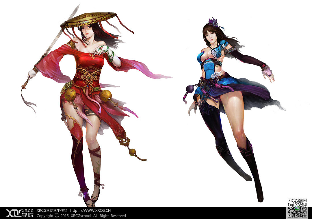 学生项目专栏《唯美角色篇》|插画|游戏原画|xr异创神cg学院 - 原创