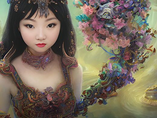 #站酷梦笔#嫦娥，可爱，超详细，数字艺术，ArtStation（个人主页-ZNjM0MjI2OTI=） - AI作品 - 站酷设计师四十一原创素材 - 站酷ZCOOL