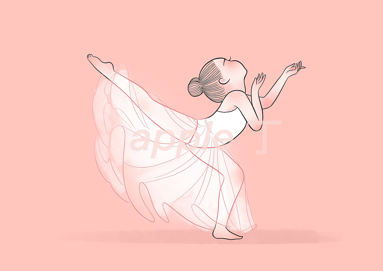 原创插画/ 中国舞丽人行 汉服肉肉