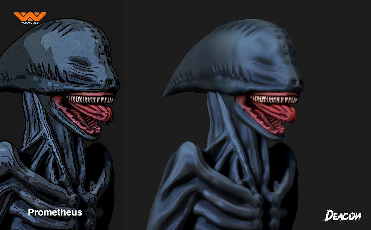 异形前传-普罗米修斯中异形始祖deacon(执事)