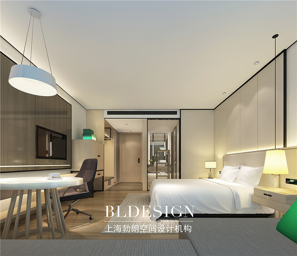 郑州五星级酒店客房设计方案-郑州标准五星级酒店客房装修案例