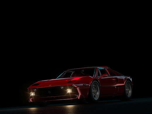 ferrari 308 gtb-C4D Corona