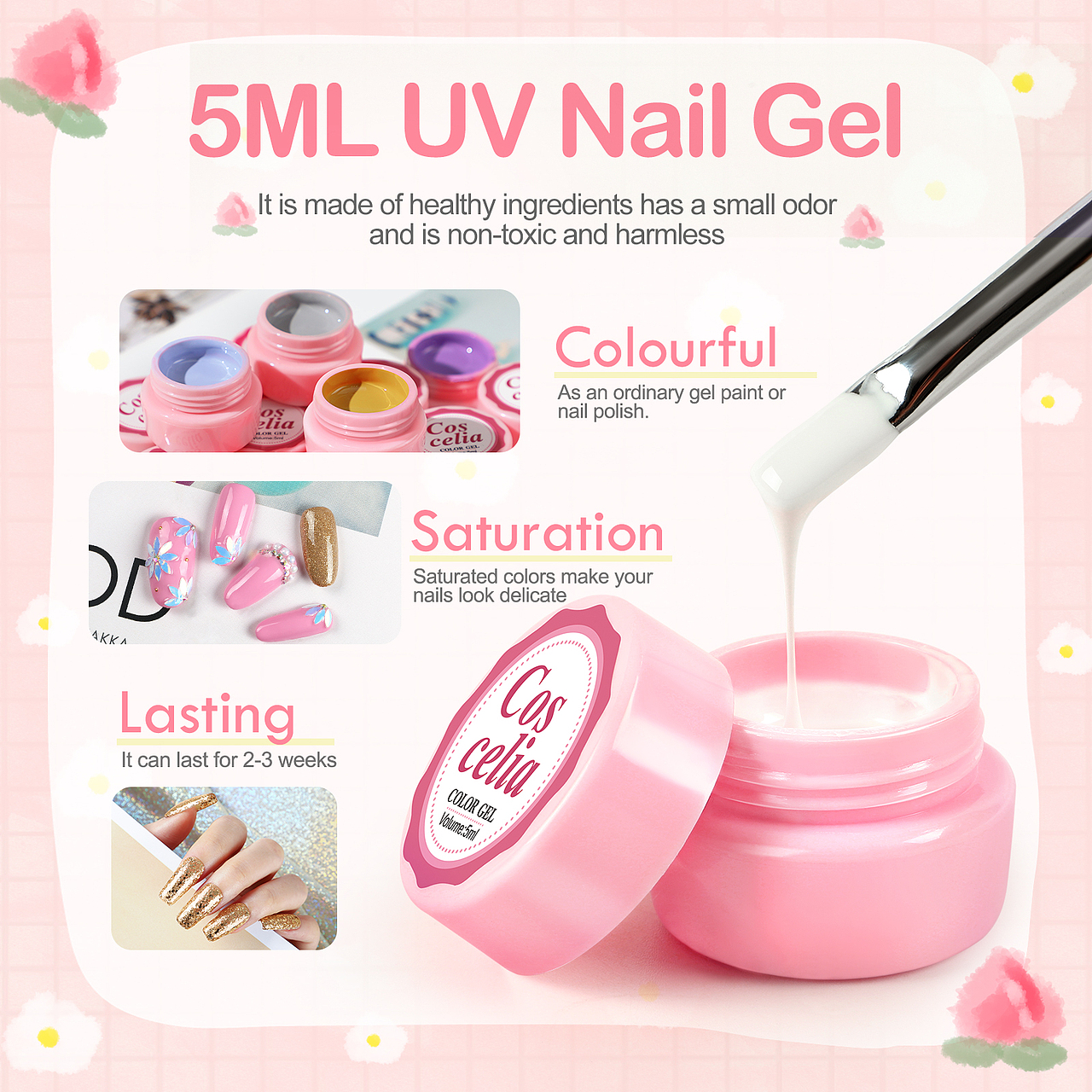 女孩甲油胶UV胶美甲套装指甲油可爱卖点粉嫩嫩日系胶