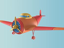 【C4D】玩具飛機(jī)