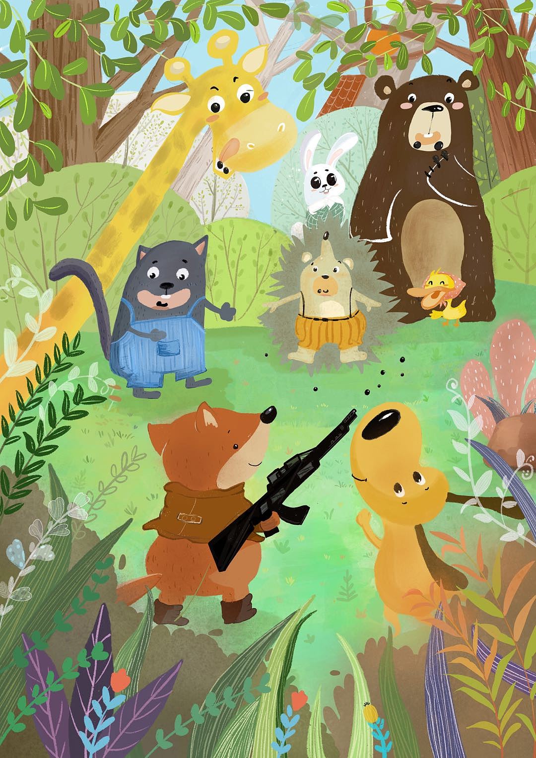 《森林公园》|插画|儿童插画|00温迪00 - 临摹作品 - 站酷 (zcool)